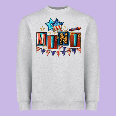 American Mini 4th Of July Heavyweight Sweatshirt Designed By Cowgirlartshop