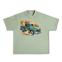 Oil Green western farm truck coop animals farm animals Urban Heavy Tee - FaDigitalArtStudio