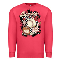 Cardinal checkered retro baseball Premium Sweatshirt - MaliasSmallBusiness