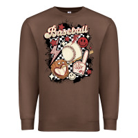 Chestnut checkered retro baseball Premium Sweatshirt - MaliasSmallBusiness