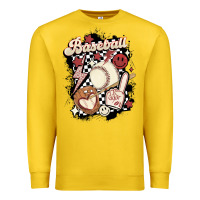 Lemon checkered retro baseball Premium Sweatshirt - MaliasSmallBusiness