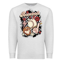 Oatmeal Heather checkered retro baseball Premium Sweatshirt - MaliasSmallBusiness
