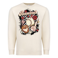 Sandshell checkered retro baseball Premium Sweatshirt - MaliasSmallBusiness