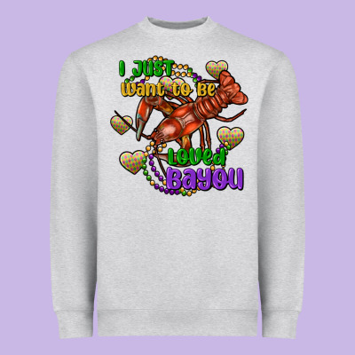 Crawfish I Just Want To Be Loved Bayou Heavyweight Sweatshirt Designed By Fadigitalartstudio