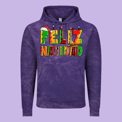 Feliz Navidad Vintage Hoodie Designed By Zillion Design Studio