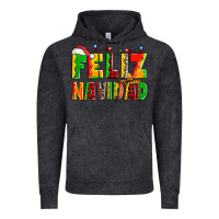 Vintage Black feliz navidad Vintage Hoodie - Zillion Design Studio