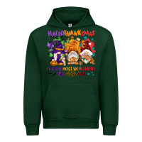 Forest Green Hallothanksmas it's the most wonderful time of the Urban Hoodie - NancyCooperArtShop