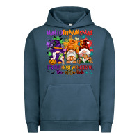 Pigment Midnight Navy Hallothanksmas it's the most wonderful time of the Urban Hoodie - NancyCooperArtShop