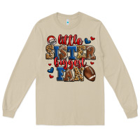 Mushroom little sister biggest fan american football Long Sleeve Tee - Jasminsmagicworld