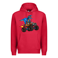 Cardinal monster truck and  t rex dinosaur Premium Hoodie - Artiststas