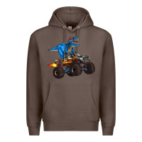 Coffee monster truck and  t rex dinosaur Premium Hoodie - Artiststas