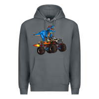 Rock monster truck and  t rex dinosaur Premium Hoodie - Artiststas