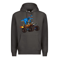 Smoke monster truck and  t rex dinosaur Premium Hoodie - Artiststas