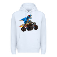 Monster Truck And  T Rex Dinosaur Premium Hoodie | Teevron