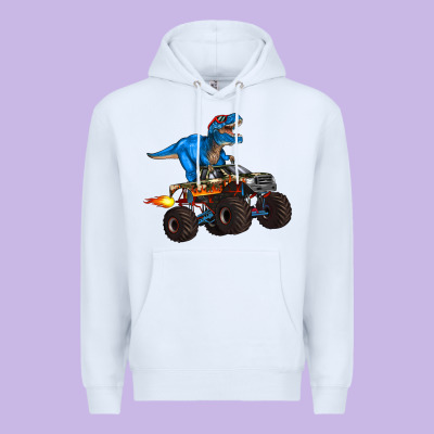 Monster Truck And  T Rex Dinosaur Premium Hoodie Designed By Artiststas