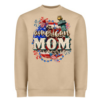 Mushroom American Mom 4th of July Heavyweight Sweatshirt - CowGirlArtShop