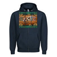 Navy western nurse glitter leopard sunflowers Zipper Hoodie - BarkalooDesign