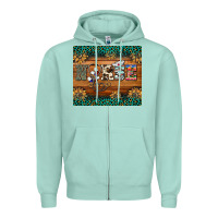 Seafoam western nurse glitter leopard sunflowers Zipper Hoodie - BarkalooDesign
