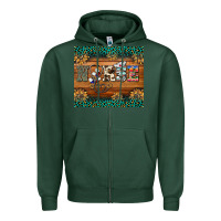 Sports Green western nurse glitter leopard sunflowers Zipper Hoodie - BarkalooDesign