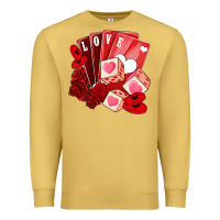 Antique Gold valentines day feeling lucky Premium Sweatshirt - NancyCooperArtShop