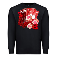 Black valentines day feeling lucky Premium Sweatshirt - NancyCooperArtShop