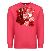 Cardinal valentines day feeling lucky Premium Sweatshirt - NancyCooperArtShop