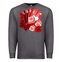 Charcoal Heather valentines day feeling lucky Premium Sweatshirt - NancyCooperArtShop