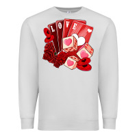 Dove Grey valentines day feeling lucky Premium Sweatshirt - NancyCooperArtShop