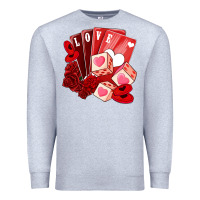 Heather Grey valentines day feeling lucky Premium Sweatshirt - NancyCooperArtShop