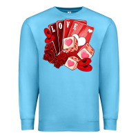 Ocean Blue valentines day feeling lucky Premium Sweatshirt - NancyCooperArtShop