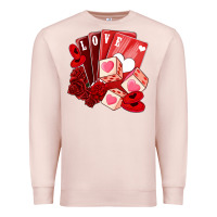 Pale Pink valentines day feeling lucky Premium Sweatshirt - NancyCooperArtShop
