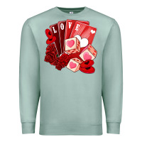 Seafoam valentines day feeling lucky Premium Sweatshirt - NancyCooperArtShop