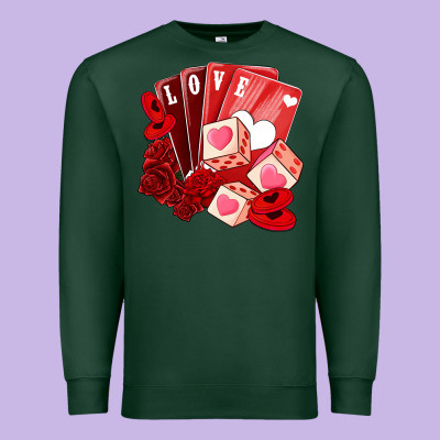 Valentines Day Feeling Lucky Premium Sweatshirt Designed By Nancycooperartshop