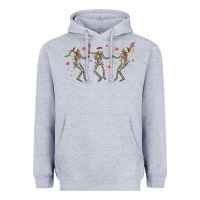 Heather Grey dancing skeleton christmas Heavyweight Hoodie - MaliasSmallBusiness
