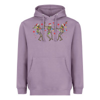 Lavender dancing skeleton christmas Heavyweight Hoodie - MaliasSmallBusiness