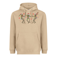 Mushroom dancing skeleton christmas Heavyweight Hoodie - MaliasSmallBusiness