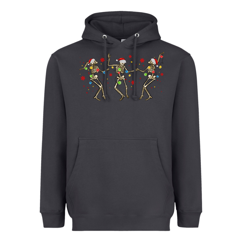 Dancing Skeleton Christmas Heavyweight Hoodie by MaliasSmallBusiness | Teevron