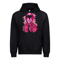 Black breast cancer with boxing gloves Urban Hoodie - NancyCooperArtShop