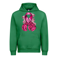 Emerald breast cancer with boxing gloves Urban Hoodie - NancyCooperArtShop