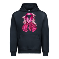 Navy breast cancer with boxing gloves Urban Hoodie - NancyCooperArtShop