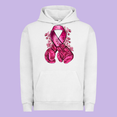 Breast Cancer With Boxing Gloves Urban Hoodie Designed By Nancycooperartshop
