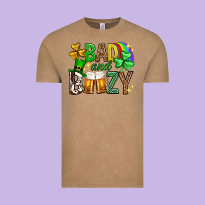 Bad And Boozy St. Patricks Day Vintage Tee Designed By Neo Western
