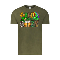 Vintage Olive Bad and boozy st. patricks day Vintage Tee - Neo Western