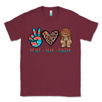 Burgundy peace love easter Classic Tee - JahusDesignShop