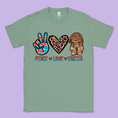 Peace Love Easter Classic Tee Designed By Jahusdesignshop