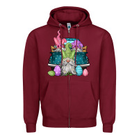 Burgundy easter gnomes farm truck Zipper Hoodie - Jasminsmagicworld