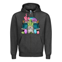 Charcoal Heather easter gnomes farm truck Zipper Hoodie - Jasminsmagicworld