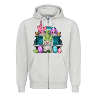 Dove Grey easter gnomes farm truck Zipper Hoodie - Jasminsmagicworld