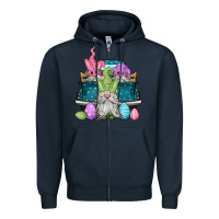 Navy easter gnomes farm truck Zipper Hoodie - Jasminsmagicworld