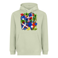 Matcha puerto rico with dominican republic hearts Heavyweight Hoodie - NancyCooperArtShop